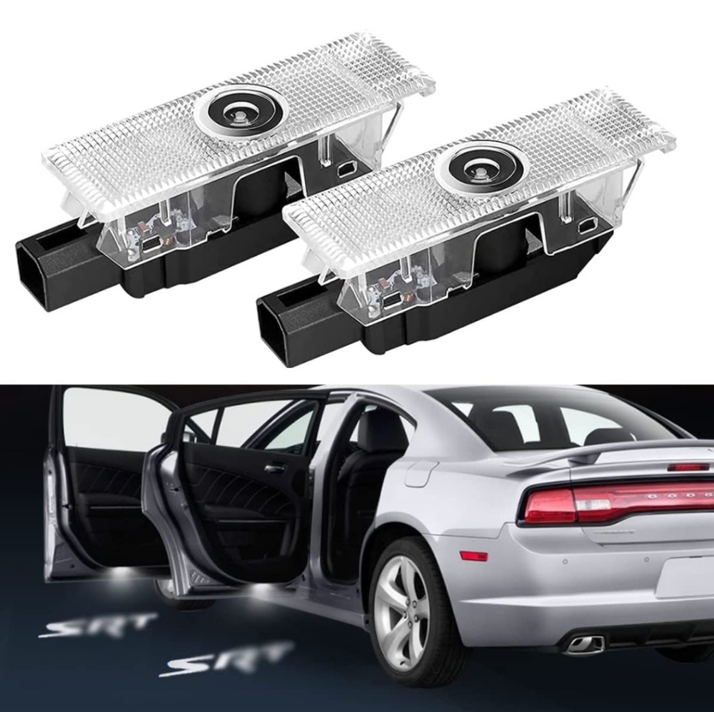 2 Dodge SRT CHALLENGER car door puddle ghost projector LIGHTS.CHARGER AVAILABLE